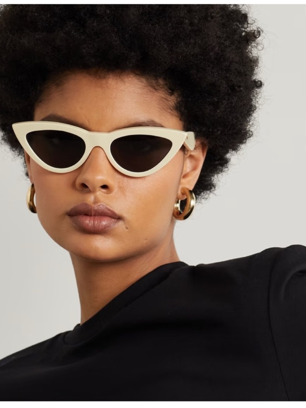 ISO Celine Cream Cat-Eye Sunglasses